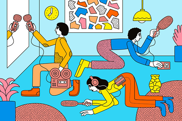 Illustrazione: disegni stile cartoon di martina paukova osso ... Muri neri stile nordico